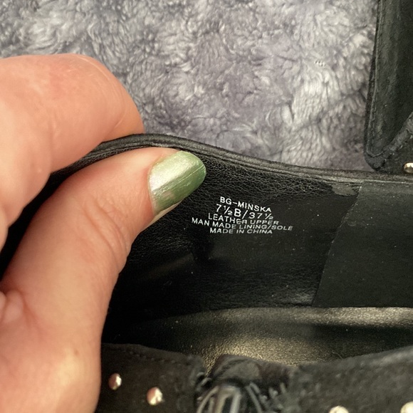 READ ALL SEXY EC BCBG black velour platform booties sz7 1/2 - Picture 10 of 11